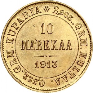 Russia for Finland 10 Markkaa 1913 S