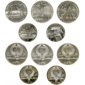 Russia 5 & 10 Roubles (1978-1979) 1980 Olympics SET Lot of 5 Coins