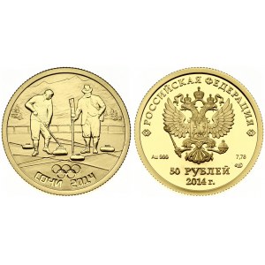 Russia 50 Roubles 2014 Winter Olympics Sochi Curling