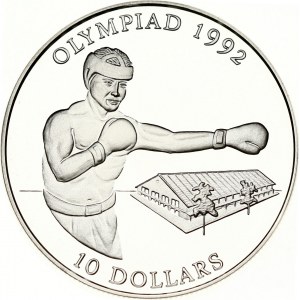 Solomon Islands 10 Dollars 1992 Summer Olympics Barcelona Boxing