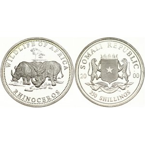 Somalia 250 Shillings 2000 Rhinoceros