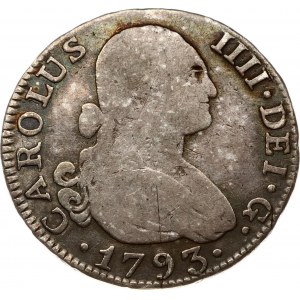Spain 2 Reales 1793 MMF - VF