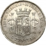 Spain 5 Pesetas 1870 (70) SN-M