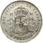 Spain 5 Pesetas 1893 PGL