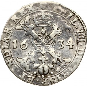 Spanish Netherlands BRABANT 1/2 Patagon 1634 Brussels