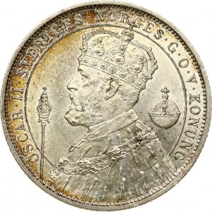 Sweden 2 Kronor ND (1897) EB Silver Jubilee
