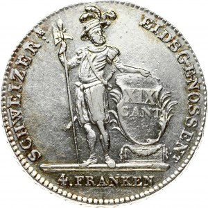 Switzerland LUZERN Neutaler (4 Franken) 1814
