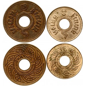 Thailand 1/2 Satang & 1 Satang (1908-1937) Lot of 2 coins