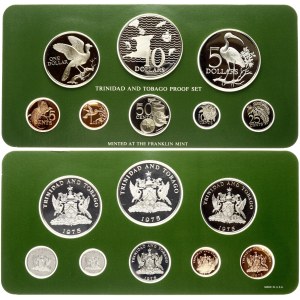 Trinidad and Tobago 1 Cent - 10 Dollars 1975 SET Lot of 8 Coins