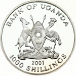 Uganda 1000 Shillings 2001 Korea and Japan World Football Championsip