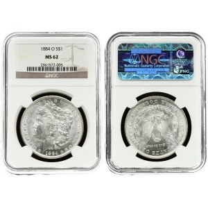 USA 1 Dollar 1884 O 'Morgan Dollar' NGC MS 62