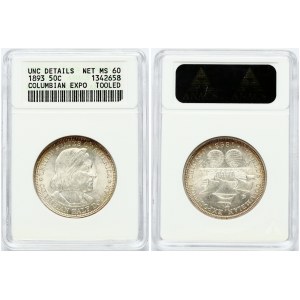 USA 1/2 Dollar 1893 Columbian Exposition ANACS MS 60