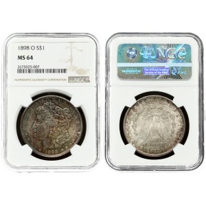 USA 1 Dollar 1898 'Morgan Dollar' O NGC MS 64