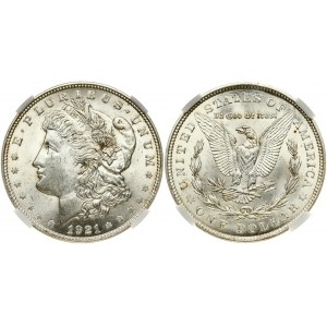 USA 1 Dollar 1921 'Morgan Dollar' Philadelphia NGC MS 64