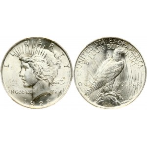 USA 1 Dollar 1922 'Peace Dollar' Philadelphia PCGS MS 64