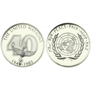 USA MEDAL 1985 THE UNITED NATIONS 1945-1985 PEACE MEDAL