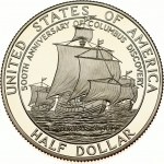USA 1/2 Dollar 1992 S Columbus Voyage - 500th Anniversary