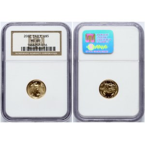 USA 5 Dollars 2002 'American Gold Eagle' NGC MS 69