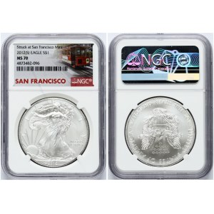 USA 1 Dollar 2012 S 'American Silver Eagle' NGC MS 70 TOP POP