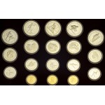 Yugoslavia 100-5000 Dinara (1982-1984) Winter Olympics Sarajevo 1984 Lot of 18 Coins