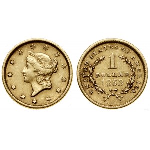 United States of America (USA), $1, 1853, Philadelphia