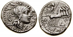 Republika Rzymska, denar, 124 pne, Rzym