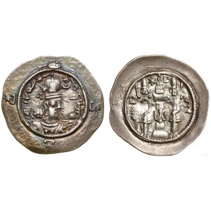 Persja, drachma, 9 rok (587 ne), mennica AW (Hormizd-Ardashir lub okolica)