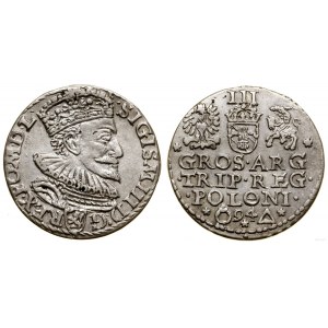 Polska, trojak, 1594, Malbork