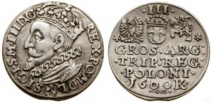 Polska, trojak, 1600, Kraków