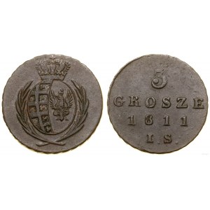 Polska, 3 grosze, 1811 IS, Warszawa