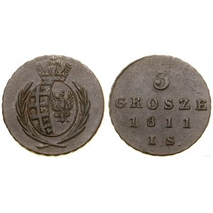 Poland, 3 pennies, 1811 IS, Warsaw