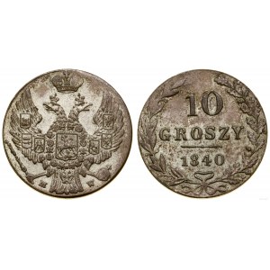 Polska, 10 groszy, 1840 MW, Warszawa