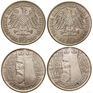 Poland, set: 2 x 10 gold, 1964, Warsaw