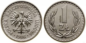Poland, 1 zloty, 1986, Warsaw