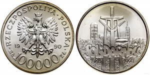 Polska, 100.000 złotych, 1990, USA