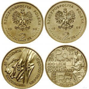 Poland, 2 x 2 gold set, 1998, Warsaw
