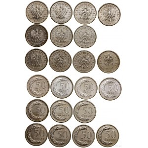 Poland, set: 11 x 50 pennies, 1990-2018, Warsaw.