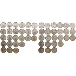 Poland, set: 25 x 10 pennies, 1990-2019, Warsaw.