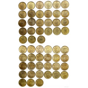 Poland, set: 27 x 5 pennies (set), 1990-2019, Warsaw