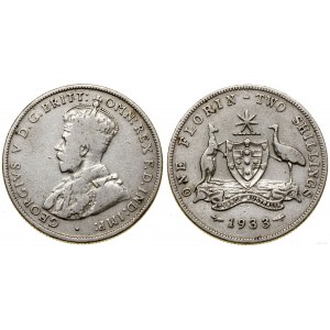 Australia, 2 szylingi (floren), 1933, Melbourne