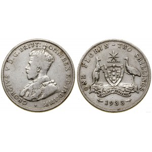 Australia, 2 shillings (florin), 1933, Melbourne