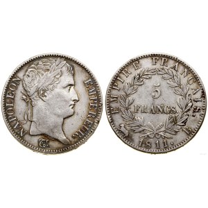France, 5 francs, 1811 B, Rouen