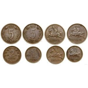 Litwa, zestaw 4 monet, 1936