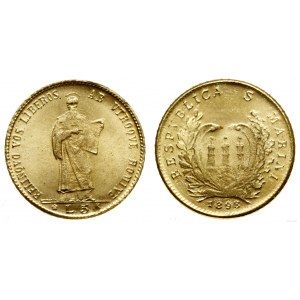 San Marino, 5 lira - COLLECTION COPY, 1898 (mid-20th century).