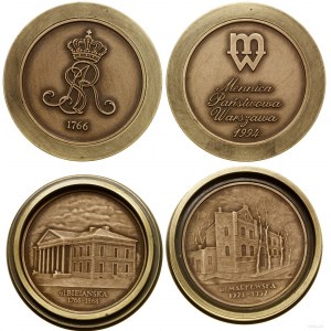 Polska, Gmachy mennicy (zestaw 3 medali), 1994, Warszawa