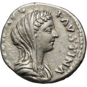 Cesarstwo Rzymskie, Faustyna II (żona Marka Aureliusza), denar, Rzym