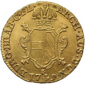 Austria, Niderlandy, Maria Teresa, podwójny souverain d'or 1749, Antwerpia