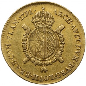 Austria, Leopold II, 1/2 sovrano 1791 M, Mediolan