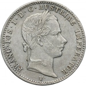 Austria, Franciszek Józef I, 1/4 florena 1857 V, Wenecja