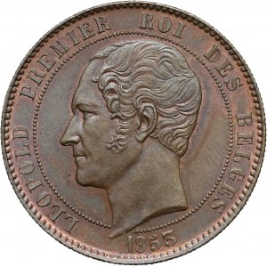 Belgium, Leopold I, 10 Centimes 1853